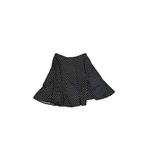 Fun Business Casual Grace Elements Women's Black Geometric Print A-Line Skirt  L